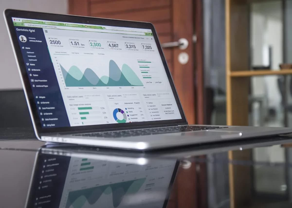 Analytics dashboard showing SEO growth